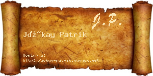 Jókay Patrik névjegykártya